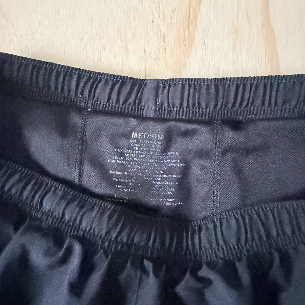 Men's APFU Army Black Physical Fitness Shorts Size Medium - Picture 5 of 7